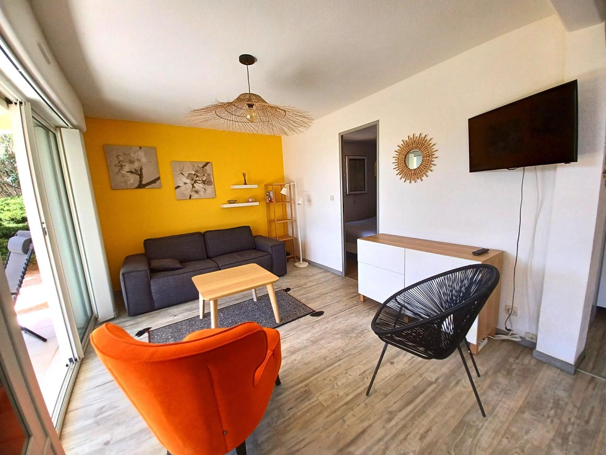 Plain-Pied Jardin 6 Personnes Clim Vue Mer Parking Wifi Terrasse Piscine Dans La Residence Saint-Pierre-la-Mer  Bagian luar foto