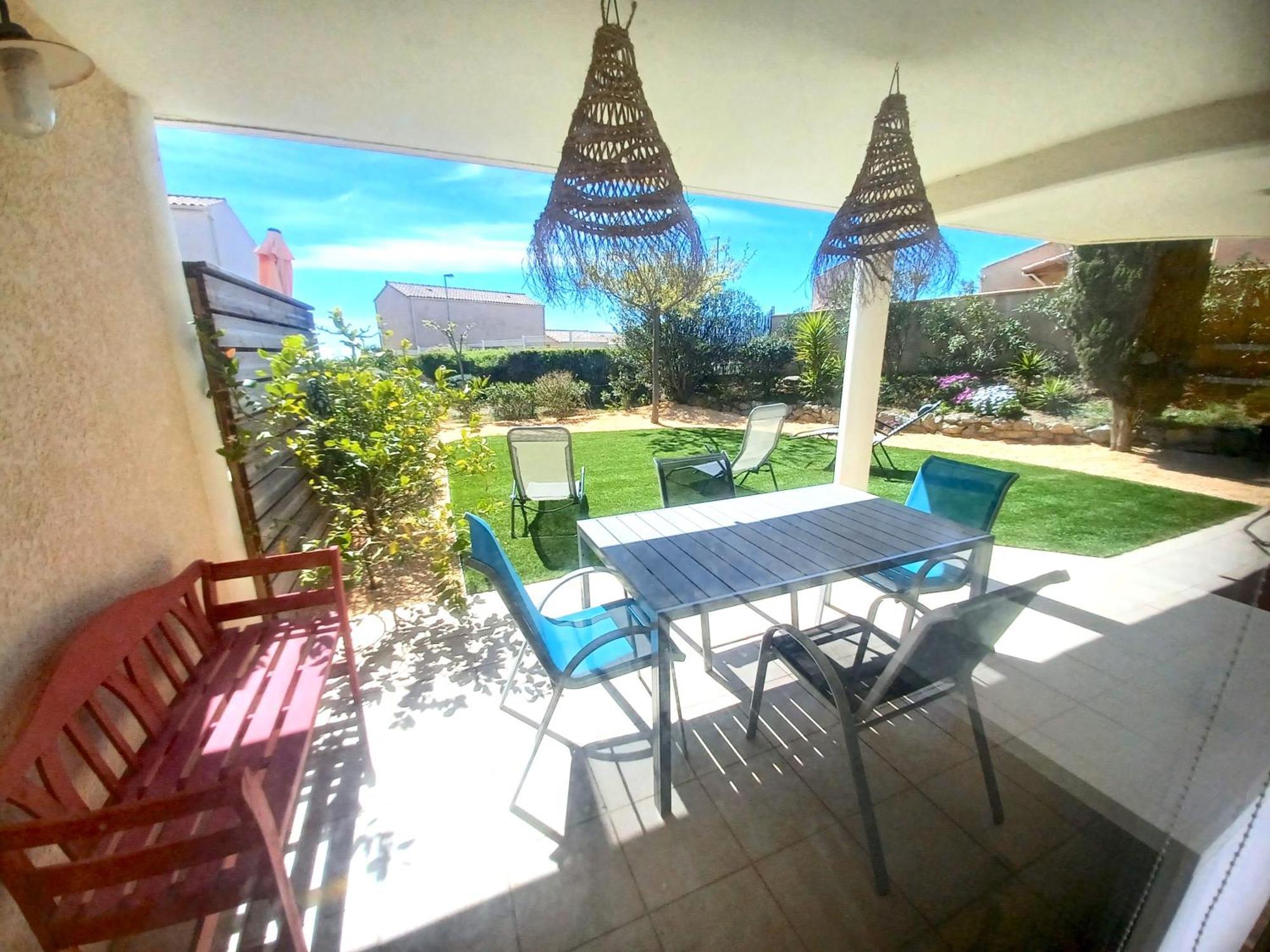 Plain-Pied Jardin 6 Personnes Clim Vue Mer Parking Wifi Terrasse Piscine Dans La Residence Saint-Pierre-la-Mer  Bagian luar foto