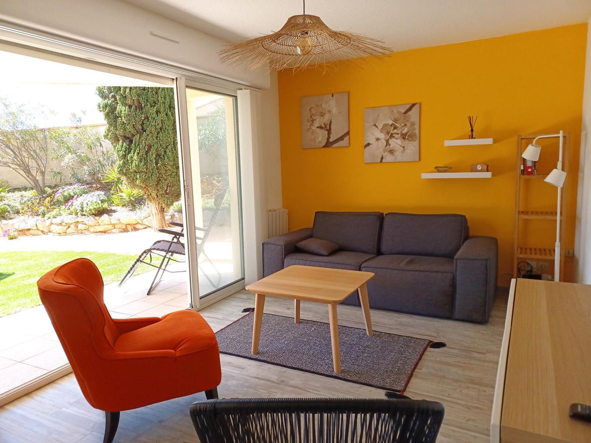 Plain-Pied Jardin 6 Personnes Clim Vue Mer Parking Wifi Terrasse Piscine Dans La Residence Saint-Pierre-la-Mer  Bagian luar foto