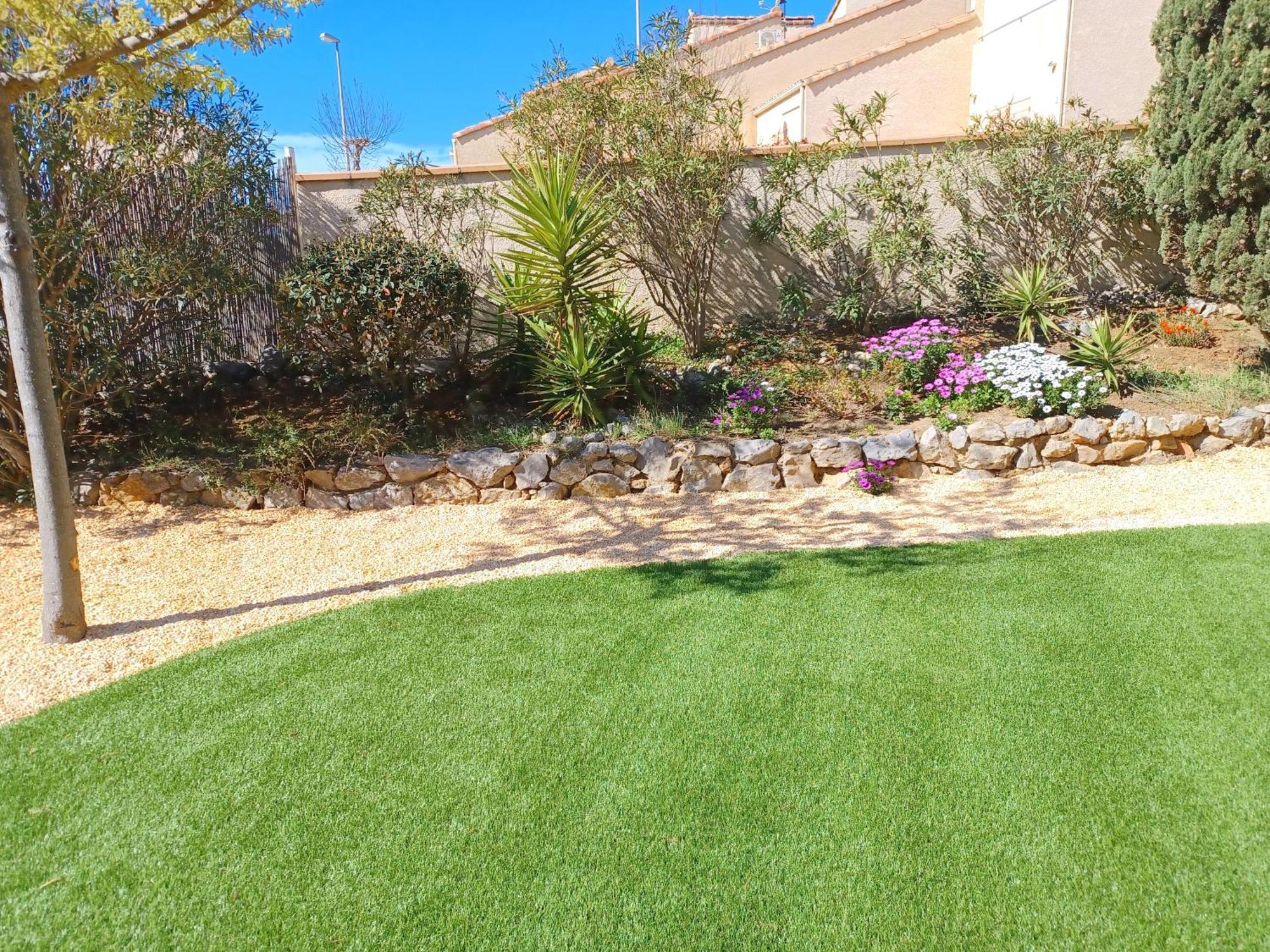 Plain-Pied Jardin 6 Personnes Clim Vue Mer Parking Wifi Terrasse Piscine Dans La Residence Saint-Pierre-la-Mer  Bagian luar foto